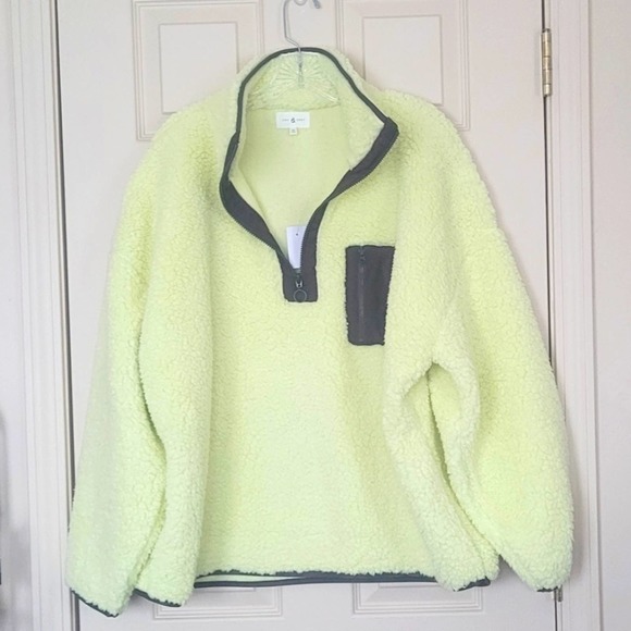 Lou & Grey Colorblock Cozy Up Sherpa Zip Jacket Size XL - Picture 2 of 5